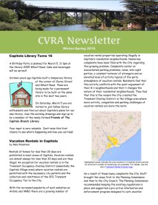 Winter-Spring 2016 CVRA Newsletter